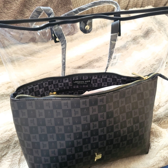 BRAND NEW LONDON FOG TOTE AND INNER BAG - Picture 2 of 9